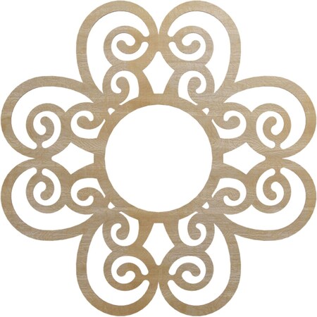 Ekena Millwork Cohen Wood Fretwork Pierced Ceiling Medallion, Hickory, 40"OD x 13 5/8"ID x 1/4"T CMWP40X40X0250COHI